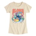 thumbnail image 1 of Disney - Aloha Stitch Rainbow Surf- Youth Girls Short Sleeve T-Shirt, 1 of 4