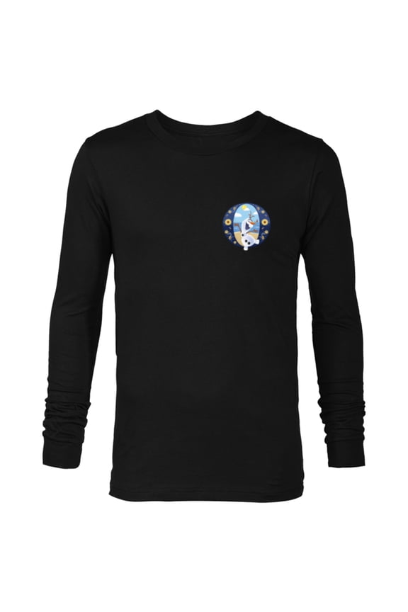 Alphabet Monogram Frozen Letter O for Olaf - Long Sleeve T-Shirt for Men - Customized-Black