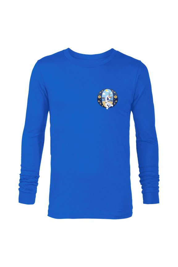 Alphabet Monogram Frozen Letter O for Olaf - Long Sleeve T-Shirt for Men - Customized-Navy