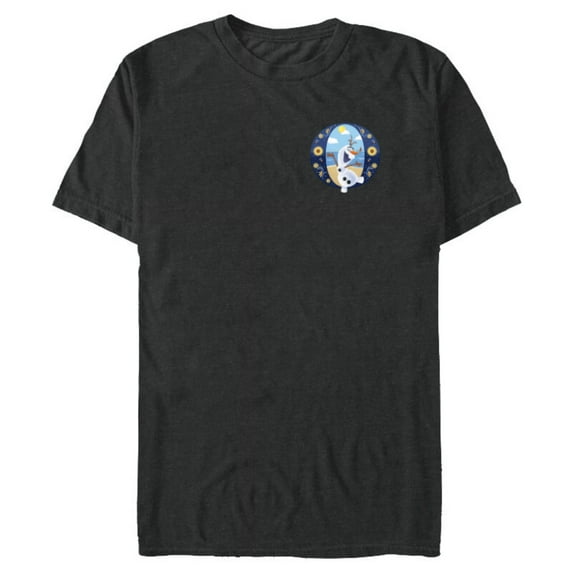 Disney Alphabet Monogram Frozen Letter O for Olaf - Short Sleeve Blended T-Shirt for Adults - Customized-Dark Heather