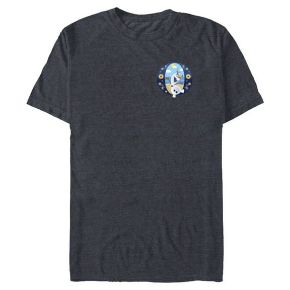 Disney Alphabet Monogram Frozen Letter O for Olaf - Short Sleeve Blended T-Shirt for Adults - Customized-Navy Heather