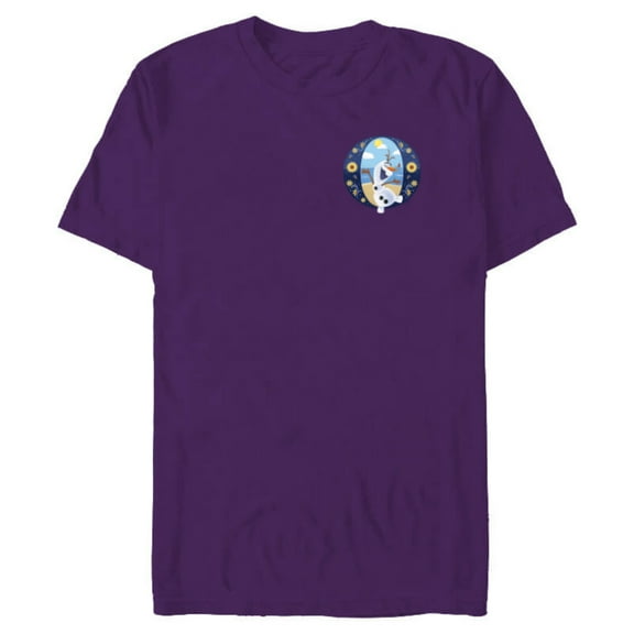 Disney Alphabet Monogram Frozen Letter O for Olaf - Short Sleeve Blended T-Shirt for Adults - Customized-Purple