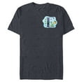 thumbnail image 1 of Disney Alphabet Monogram Letter F for Flounder - Short Sleeve Blended T-Shirt for Adults - Customized-Navy Heather, 1 of 5