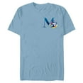 thumbnail image 1 of Disney Alphabet Monogram Letter M for Mickey & Minnie Mouse - Short Sleeve Blended T-Shirt for Adults - Customized-Ocean Blue, 1 of 5