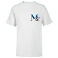 thumbnail image 1 of Disney Alphabet Monogram Letter M for Mickey & Minnie Mouse - Short Sleeve T-Shirt for Kids - Customized-White, 1 of 5