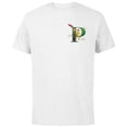 thumbnail image 1 of Disney Alphabet Monogram Letter P for Peter Pan - Short Sleeve Cotton T-Shirt for Adults - Customized-White, 1 of 5