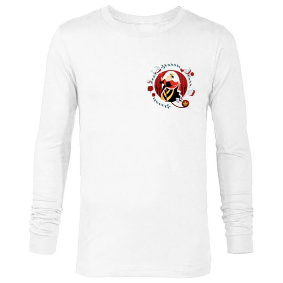 Disney Alphabet Monogram Letter Q for Queen of Hearts - Long Sleeve T-Shirt for Men - Customized-White