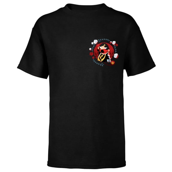 Disney Alphabet Monogram Letter Q for Queen of Hearts - Short Sleeve T-Shirt for Kids - Customized-Black