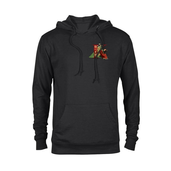 Disney Alphabet Monogram Llama Letter K for Kuzco - Pullover Hoodie for Adults - Customized-Black