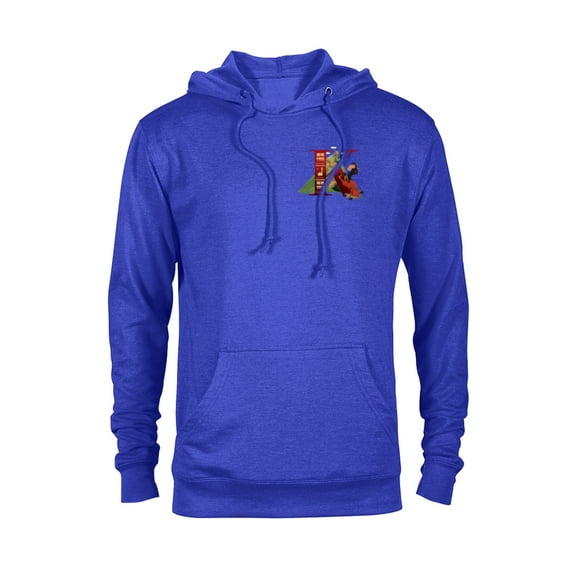 Disney Alphabet Monogram Llama Letter K for Kuzco - Pullover Hoodie for Adults - Customized-Royal