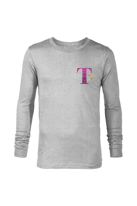 Alphabet Monogram Peter Pan Letter T for Tinker Bell - Long Sleeve T-Shirt for Men - Customized-Athletic Heather