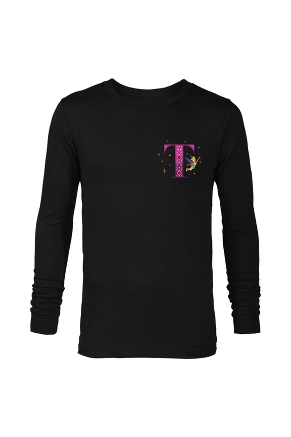 Alphabet Monogram Peter Pan Letter T for Tinker Bell - Long Sleeve T-Shirt for Men - Customized-Black
