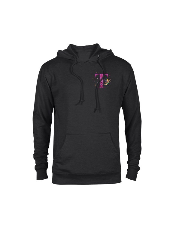 Alphabet Monogram Peter Pan Letter T for Tinker Bell - Pullover Hoodie for Adults - Customized-Black