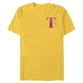 thumbnail image 1 of Disney Alphabet Monogram Peter Pan Letter T for Tinker Bell - Short Sleeve Blended T-Shirt for Adults - Customized-Yellow, 1 of 5
