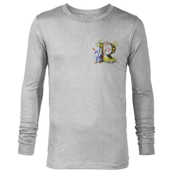 Disney Alphabet Monogram The Lion King Letter R for Rafiki - Long Sleeve T-Shirt for Men - Customized-Athletic Heather