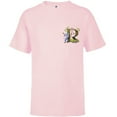 thumbnail image 1 of Disney Alphabet Monogram The Lion King Letter R for Rafiki - Short Sleeve T-Shirt for Kids - Customized-Soft Pink, 1 of 5