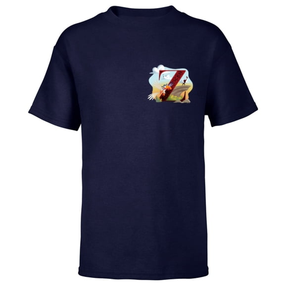 Disney Alphabet Monogram The Lion King Letter Z for Zazu - Short Sleeve T-Shirt for Kids - Customized-Navy