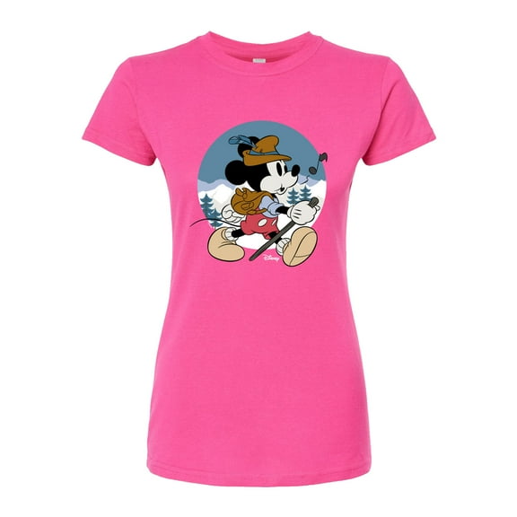 Disney - Alpine Mickey - Juniors Fitted Graphic T-Shirt