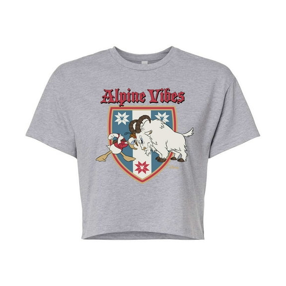 Disney - Alpine Vibes - Juniors Cropped Cotton Blend T-Shirt