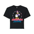 thumbnail image 1 of Disney - American Darling Daisy - Juniors Cropped Cotton Blend T-Shirt, 1 of 5