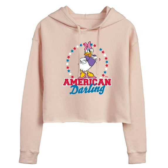 Disney - American Darling Daisy - Juniors Cropped Pullover Hoodie