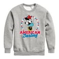 thumbnail image 1 of Disney - American Darling Minnie - Toddler & Youth Crewneck Fleece Sweatshirt, 1 of 5