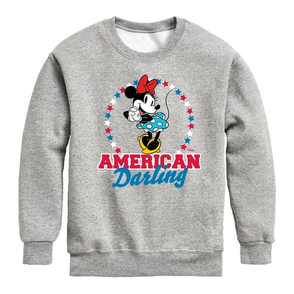 Disney - American Darling Minnie - Toddler & Youth Crewneck Fleece Sweatshirt