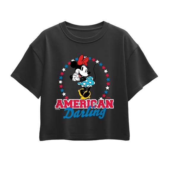 Disney - American Darling Minnie - Youth Girls Boxy T-Shirt