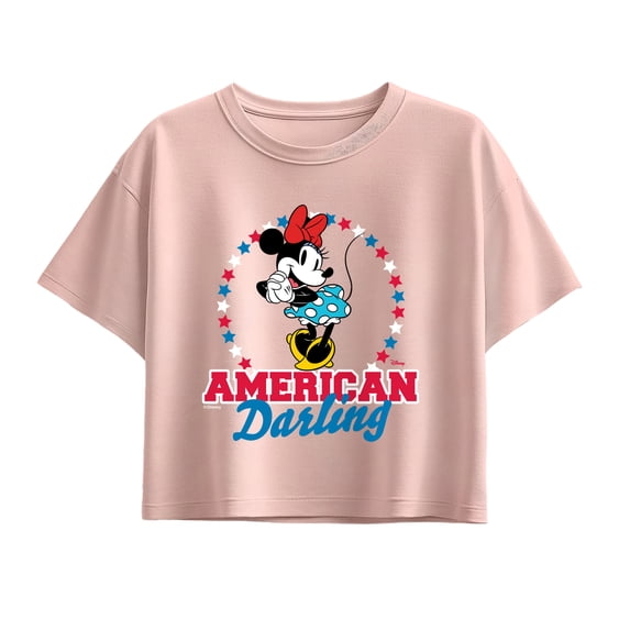 Disney - American Darling Minnie - Youth Girls Boxy T-Shirt