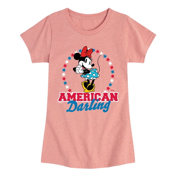 Disney - American Darling Minnie - Youth Girls Fitted Short Sleeve T-Shirt