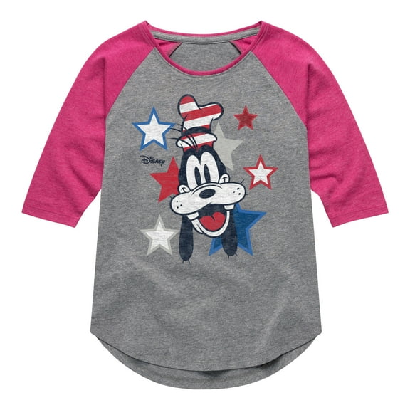 Disney - Americana - Americana Goofy Hgr Only - Toddler And Youth Girls Raglan Graphic T-Shirt