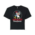 thumbnail image 1 of Disney - Americana - Americas Sweethearts - Juniors Cropped Cotton Blend T-Shirt, 1 of 5