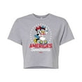 thumbnail image 1 of Disney - Americana - Americas Sweethearts - Juniors Cropped Cotton Blend T-Shirt, 1 of 5