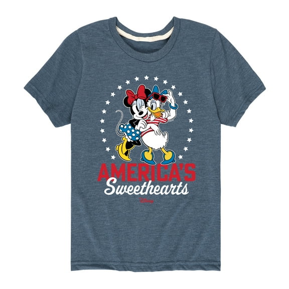 Disney - Americana - Americas Sweethearts - Toddler And Youth Short Sleeve Graphic T-Shirt
