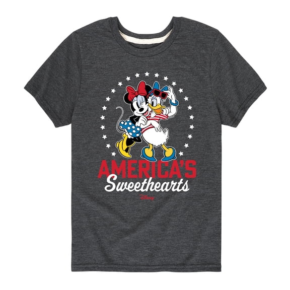 Disney - Americana - Americas Sweethearts - Toddler And Youth Short Sleeve Graphic T-Shirt