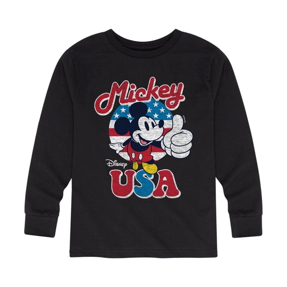 Disney - Americana Boys' Long Sleeve Graphic T-Shirt