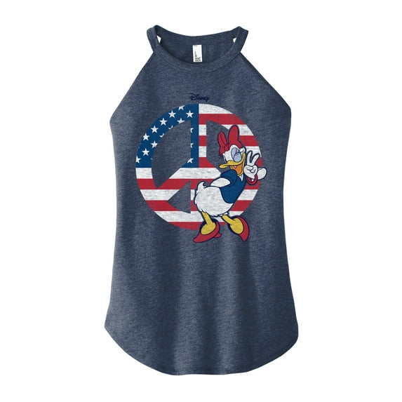 Disney - Americana - Daisy Peace - Juniors High Neck Tank Top