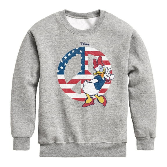 Disney - Americana - Daisy Peace - Toddler And Youth Crewneck Fleece Sweatshirt