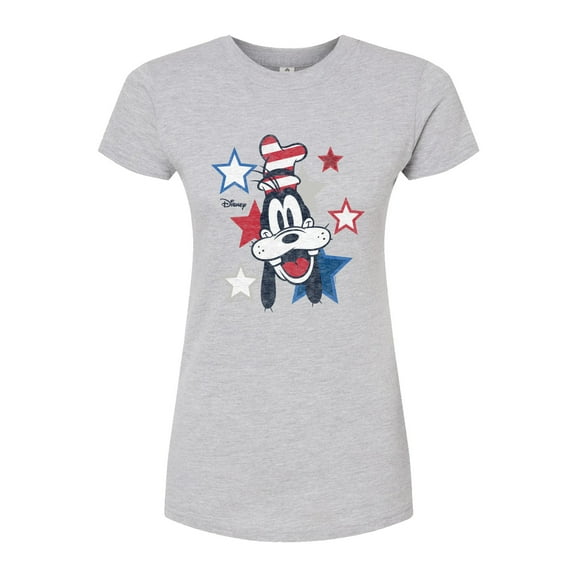 Disney - Americana Goofy - Juniors Fitted Graphic T-Shirt