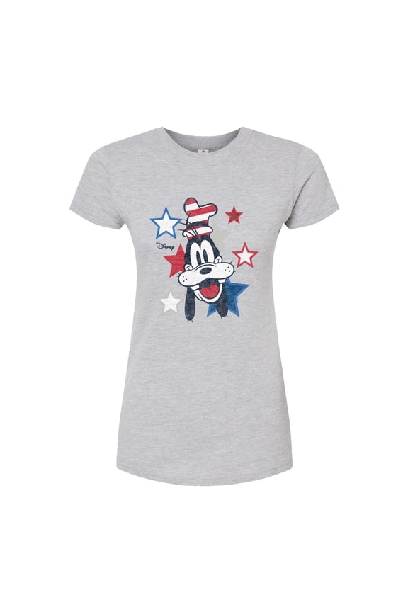 - Americana Goofy - Juniors Fitted Graphic T-Shirt