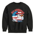 thumbnail image 1 of Disney - Americana - Mickey Americana Baseball - Toddler And Youth Crewneck Fleece Sweatshirt, 1 of 5