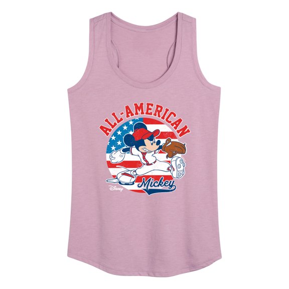 Disney - Americana - Mickey Americana Baseball - Women's Racerback Tank Top