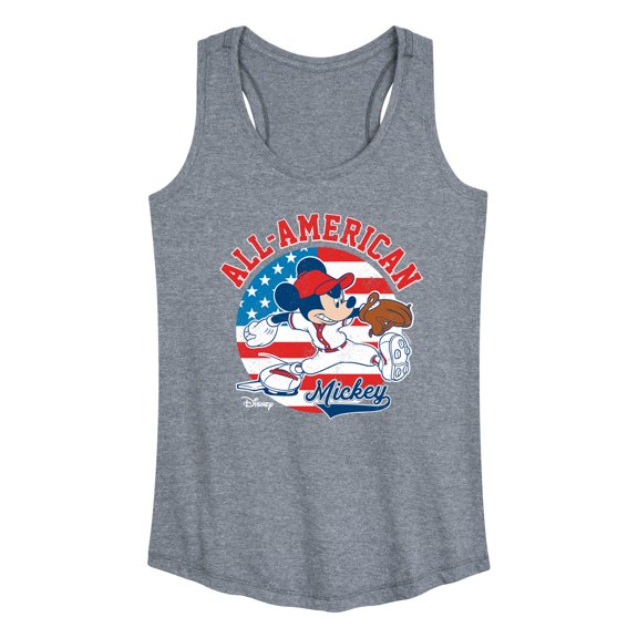Disney - Americana - Mickey Americana Baseball - Women's Racerback Tank Top