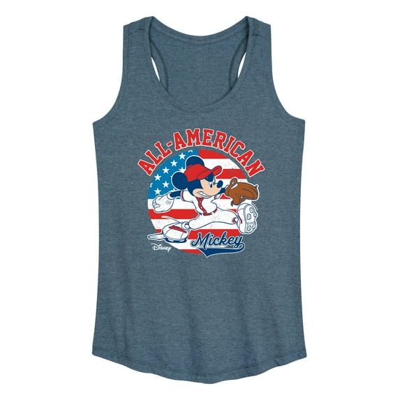 Disney - Americana - Mickey Americana Baseball - Women's Racerback Tank Top