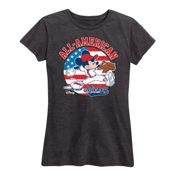 Disney - Americana - Mickey Americana Baseball - Women's Short Sleeve Graphic T-Shirt
