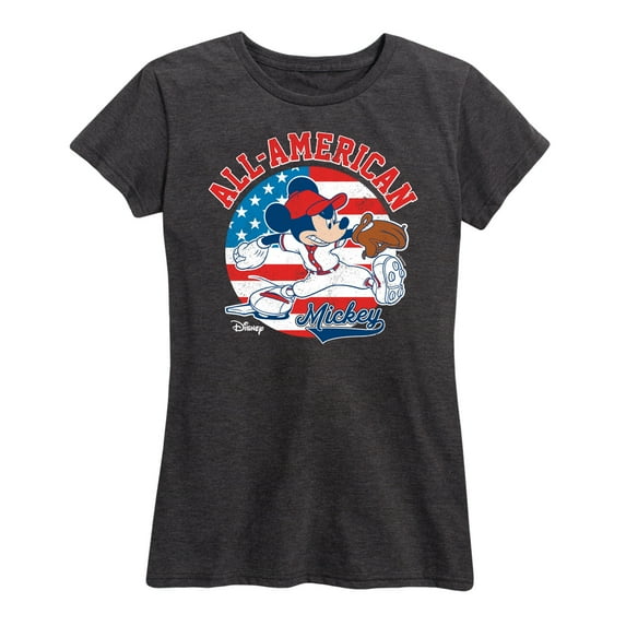 Disney - Americana - Mickey Americana Baseball - Women's Short Sleeve Graphic T-Shirt