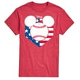 thumbnail image 1 of Disney - Americana - Mickey Baseball Flag Diamond - Adult Short Sleeve Graphic T-Shirt, 1 of 5