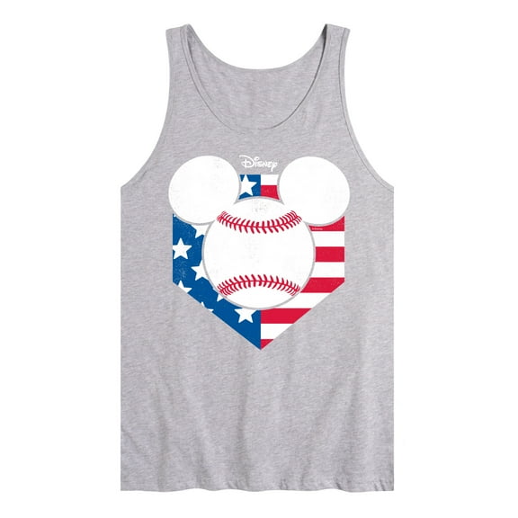 Disney - Americana - Mickey Baseball Flag Diamond - Men's Jersey Tank Top
