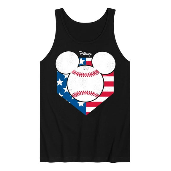 Disney - Americana - Mickey Baseball Flag Diamond - Men's Jersey Tank Top
