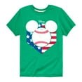 thumbnail image 1 of Disney - Americana - Mickey Baseball Flag Diamond - Toddler And Youth Short Sleeve Graphic T-Shirt, 1 of 5